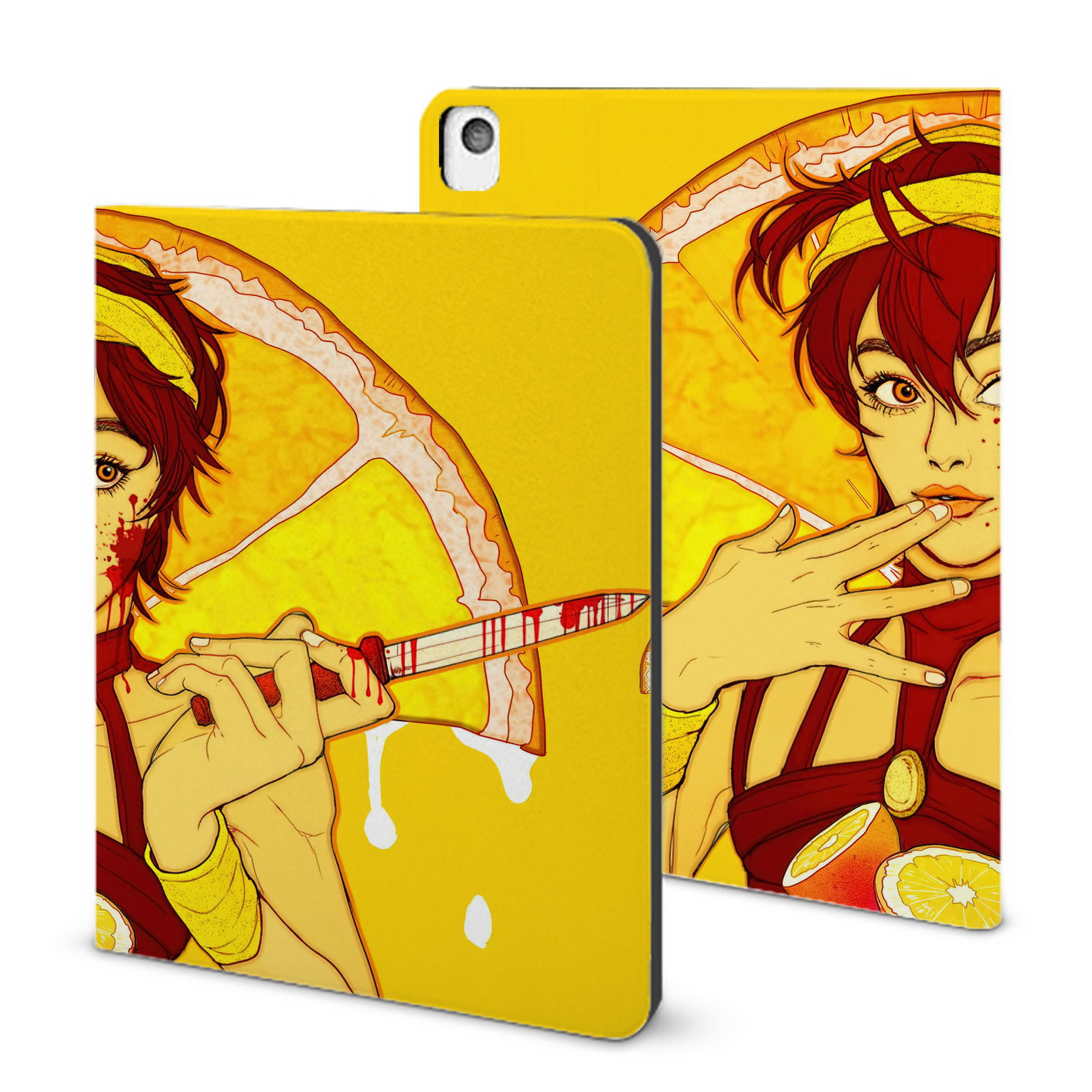 （画像用） ジョジョの奇妙な冒険 JoJo's Bizarre Adventure IPadケース ペンホルダー付き ブックスタイルデザイン